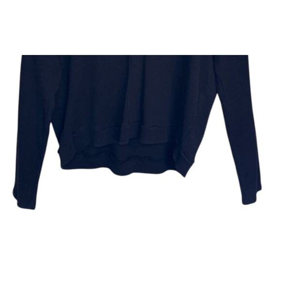 Not For Sale Free People Beach Sweater Women Medium Black Oversized Ribbed Drop - Picture 4 of 9